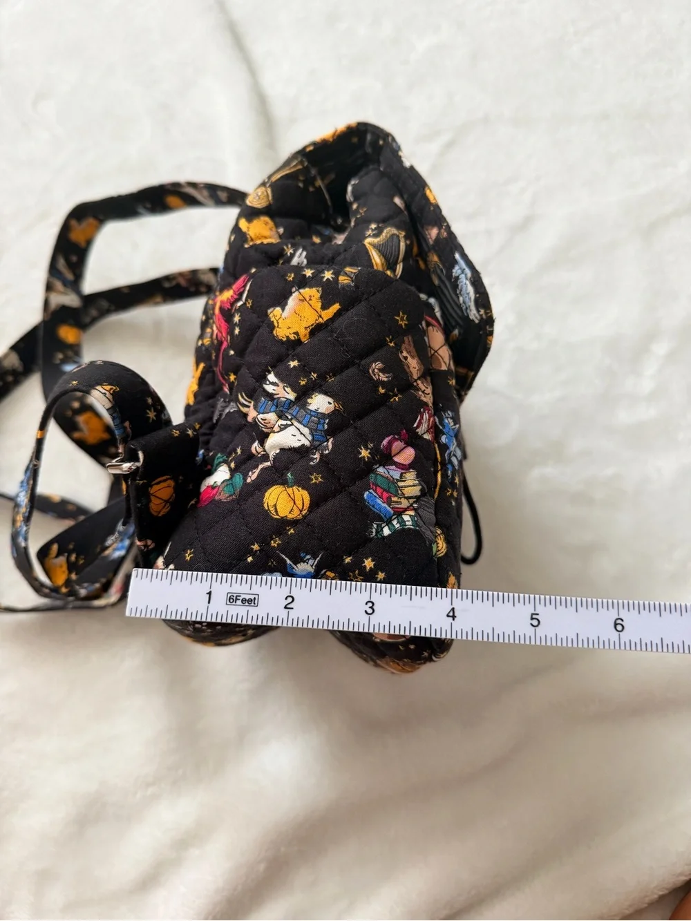 Vera Bradley Harry Potter Friends at Hogsworth Black Quilted Mini Backpack